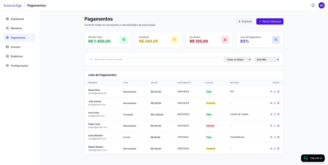 payments screenshot
